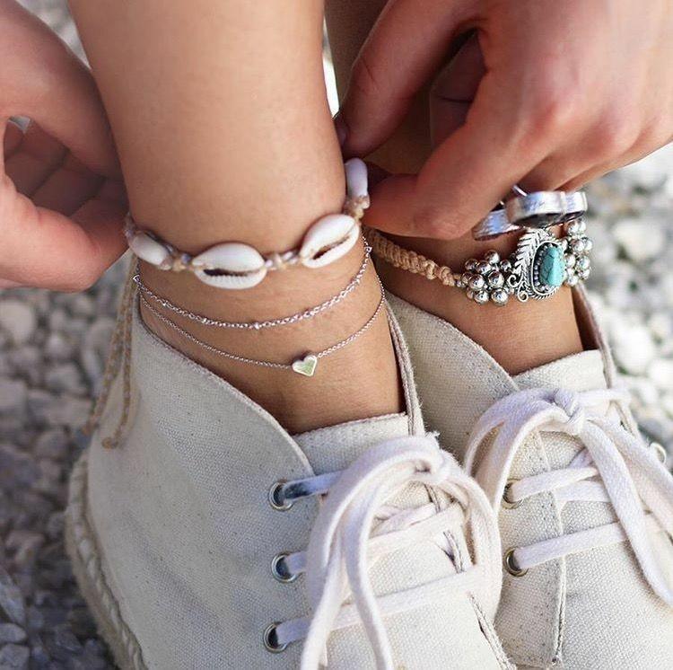 Luxury Bohemian Star Shell Ankle Bracelet Foot Jewelry Brecelet Simple Shell Anklets for Women Summer Style - SJB-DIAMOND ELITES