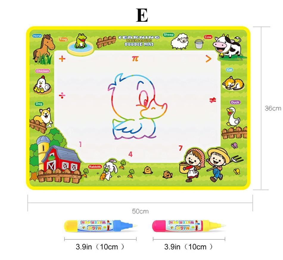 Magic Water Painting Drawing Mat & 2 Pens Doodle Board Coloring Books for Kids Children Educational Toys - SJB-DIAMOND ELITES