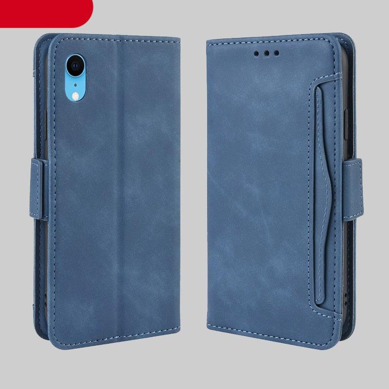 Wallet Cases For iPhone XR Case Magnetic Closure Flip Cover For iPhone X XS Max Leather Card Photo Holder Phone Bags PU Leather Flip Case Cover Stand Pocket for iPhone Stevvex