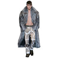 Autumn winter new fur coat men long imitation fox fur coat European and American fur integrated windbreaker  jacket
