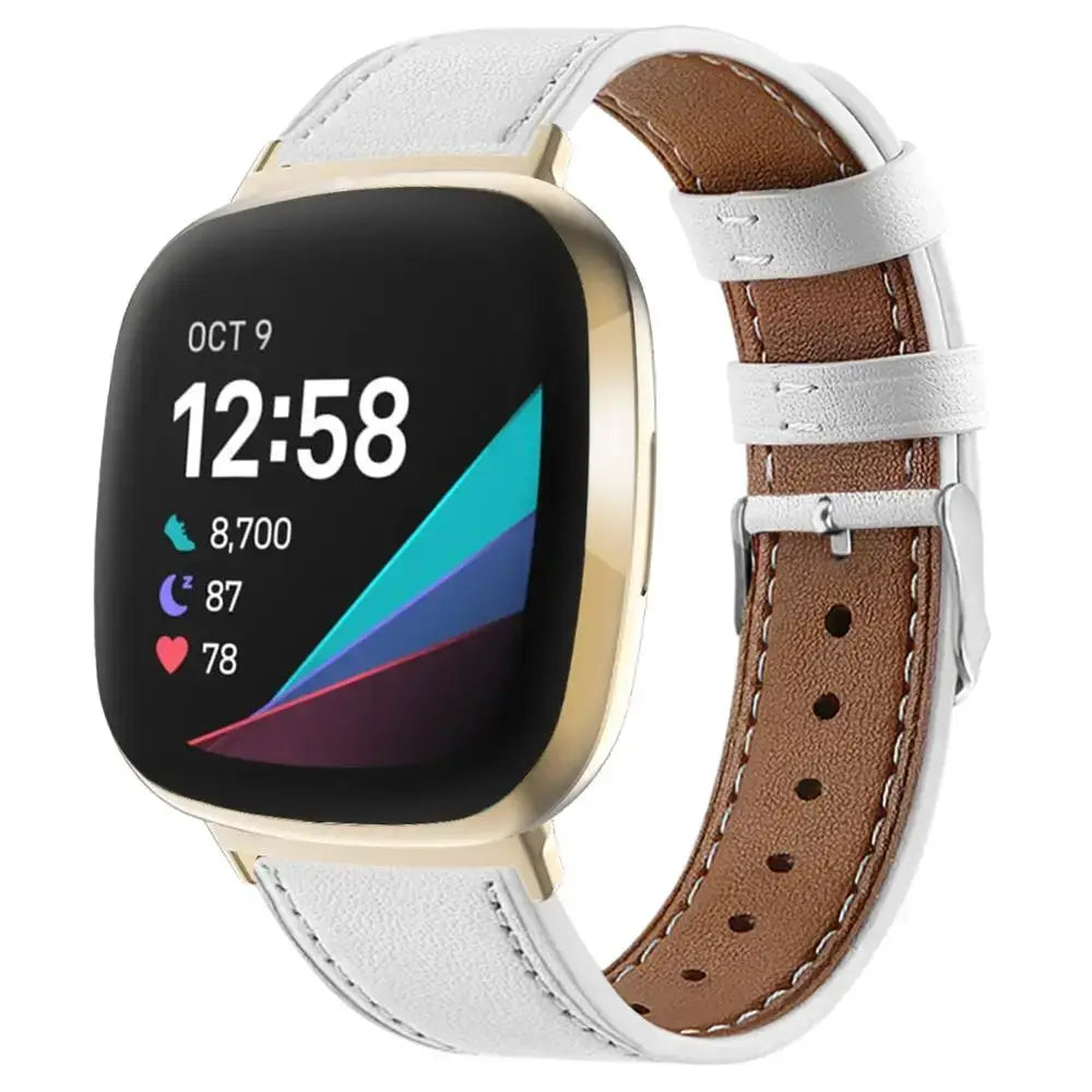Fitbit Versa & Sense Leather Band - Durable Stylish Design - SJB-DIAMOND ELITES