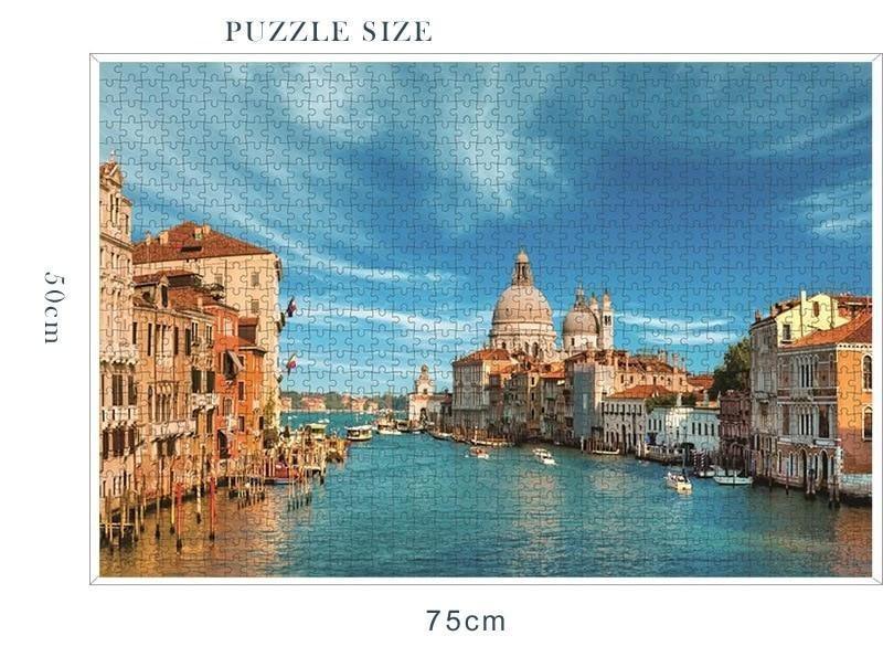New Modern Stevvex Puzzles 1000 pieces Assembling picture Landscape puzzles toys for Adults Children Kids Educational Games Toys With Cities and Natures - SJB-DIAMOND ELITES
