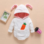 Luxury Modern Newborn Baby Boy/Girl Clothes Long Sleeve Hoddies Bear Zipper Baby Romper Clothes Autumn Winter Season For Kids and Baby