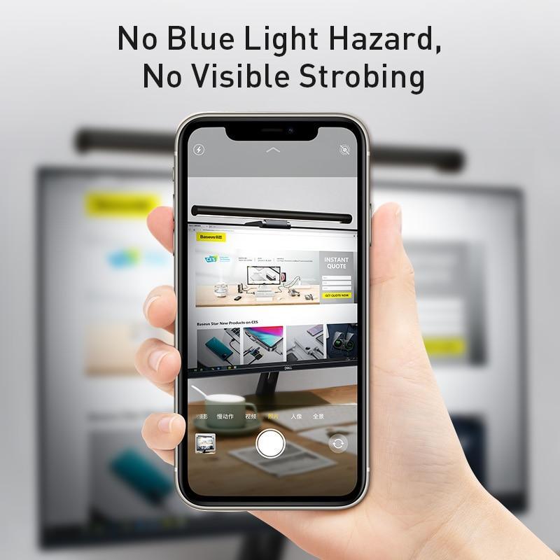 STEVVEX Screenbar LED Desk Lamp PC Computer Laptop Screen Bar Hanging Light Table Lamp Office Study Reading Light For LCD Monitor (Black) - SJB-DIAMOND ELITES