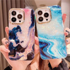 Marble Pattern Slim Shockproof Protective Soft Design for Girls Women Cute Case Cover For iPhone 13 Pro Max Glitter Marble Phone Case For iPhone 12 11 Pro Max XS Max XR Shockproof Cover Stevvex