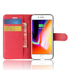 Phone Case For IPHONE 7 8 Plus Wallet Case Flip Leather Back Cover For IPHONE7 IPHONE8 IPHONE 7plus 8plus Simple Case Foldable Case Leather Case Flip Phone Cover Case