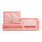 Mesh Desk Organizer Metal Office Storage Box with Compartment Stationery Holder Office Supplies Lootquake LLC