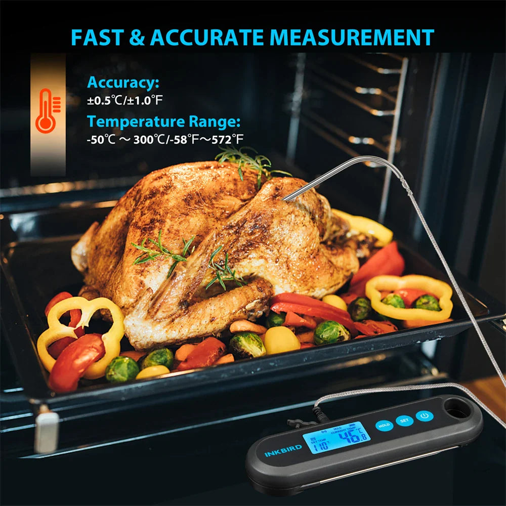INKBIRD Digital Meat Thermometer With 2 External Probes IHT-2PB Backlight Display 2 Sec Instant Readout Bluetooth Rechargeable Lootquake LLC