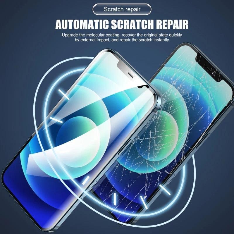 Full Cover Hydrogel Film For iPhone 13 7 8 Plus 6 6s Screen Protector 11 12 13 Pro mini XR X XS Max SE 2020 Back Film Not Glass Full Cover Screen Protector for iPhone Stevvex