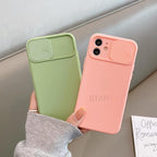 Modern Slide Camera Protector Phone Case On For Iphone 13 Pro 11 12 13pro Max Mini Iphone13 12pro Silicone Silicone Shockproof Phone Case Drop Protection  Back Cover For Smartphone Stevvex