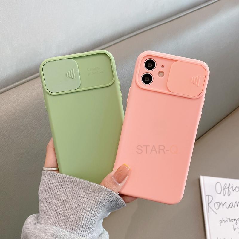 Modern Slide Camera Protector Phone Case On For Iphone 13 Pro 11 12 13pro Max Mini Iphone13 12pro Silicone Silicone Shockproof Phone Case Drop Protection  Back Cover For Smartphone Stevvex