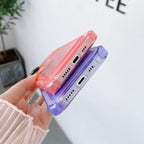 Transparent Wallet Case For iPhone 14 13 12 Pro Max Mini  Shockproof Cover with Card Slots Pockets Slim Fit Thin Protective Soft Shock-Absorbing Lightweight Wallet Case Stevvex