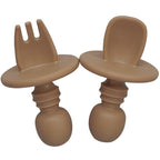 Big Baby Feeding Unique Spoon And Fork Set  Soft Silicone Feeding  Flatware  Safe Training Spoon For Baby Girls And Boys