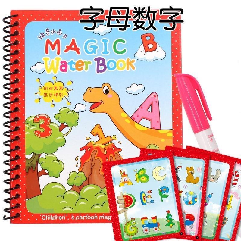 Early Education Montessori Painting Drawing Board For Kids Toys Coloring Book Doodle & Magic Pen Magic Water Drawing Book - SJB-DIAMOND ELITES