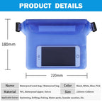 Waterproof Swimming Bag 3 Layers Water Proof Diving Beach Shoulder Waist Bag Underwater Mobile Phone Bag Case Waterproof Bag With Adjustable Waist Belt Comfortable Case For Phone Stevvex