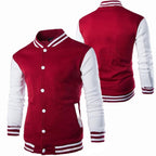 Mens Fashion Casual Slim Fit Jacket Men/Boy Baseball Jacket Men Fashion Design Classic Elegant Clothing Men's College Comfortable Jacket High School Long Sleeves Jackets Stevvex