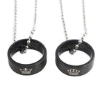Pair Of Lovers Fashion Puzzle Anatomical Heart Necklaces Pendants Stainless Steel Chain Couple Collares Women Valentine Day Gift