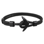 Luxury Modern Handmade Stainless Stell Men Anchor Bracelet made of Nylon in Navy Blue Color For Man - SJB-DIAMOND ELITES