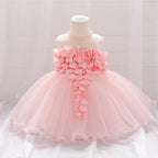 Luxury Modern Designer Toddler Baby Girl Infant Princess Lace Tutu Dress Baby Girl Wedding Dress Kids Party Dress