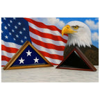 Heritage Flag Display Case for 5ft x 9.5ft Flag, solid wood flag The Military Gift Store