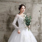 Custom Luxury Wedding Dress - Long Sleeve Ball Gown Plus Size | Femstylo