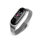 STEVVEX Men's Business Electronic Watch Simple Luxury Steel Belt Folding Buckle Sports Digital Watch For Men and woman - SJB-DIAMOND ELITES