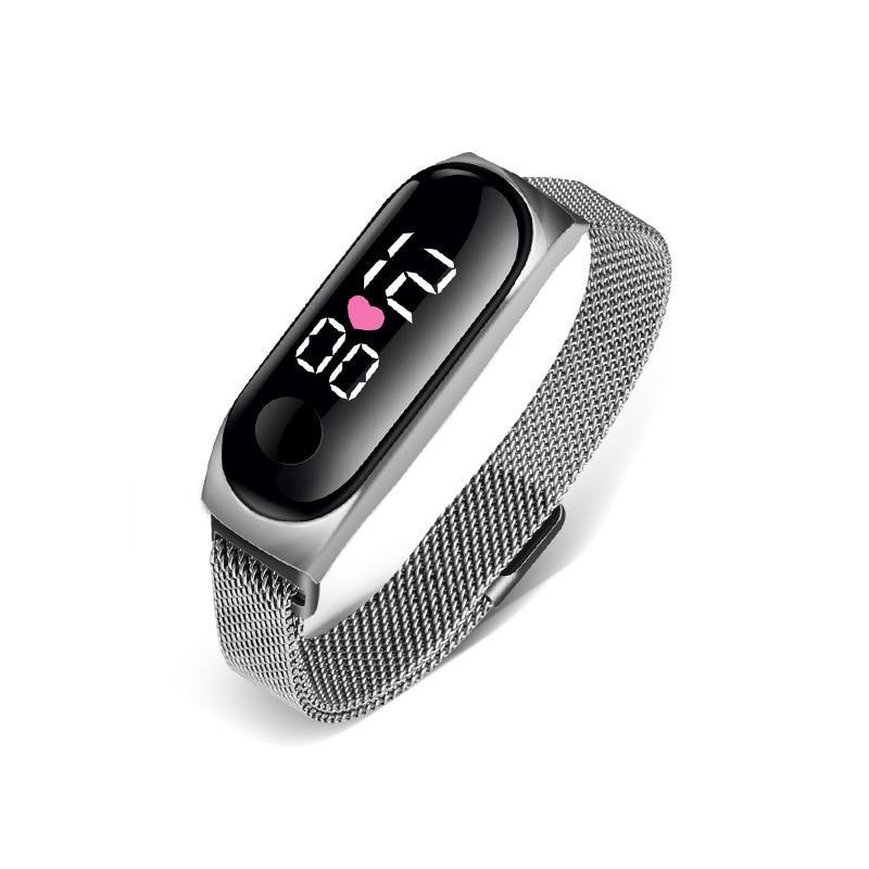 STEVVEX Men's Business Electronic Watch Simple Luxury Steel Belt Folding Buckle Sports Digital Watch For Men and woman - SJB-DIAMOND ELITES