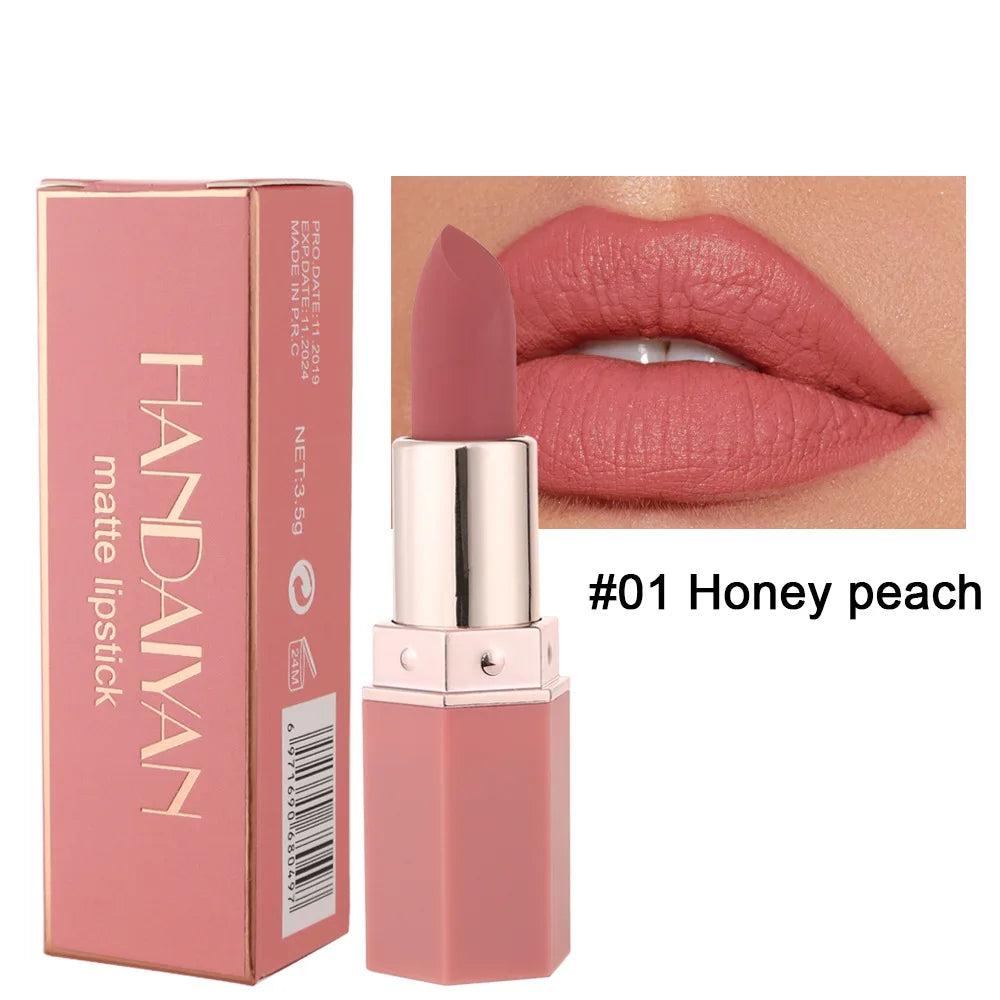 6 Colors Makeup Matte Lipstick Waterproof Long Lasting Lip Stick Sexy Red Pink Velvet Nude Lipsticks Women Cosmetics Batom