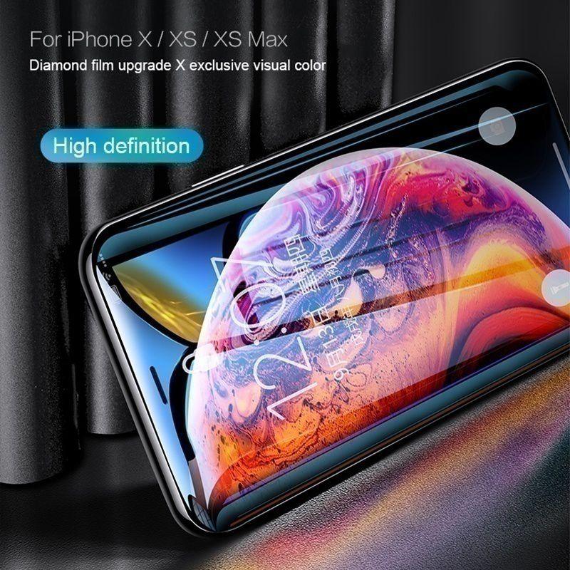 500D Curved Protective Glass For iphone SE 2020 6 6S 7 8 Plus Tempered Glass Film on iPhone X XR 11 Pro XS Max Screen Protector Anti-Fingerprint Tempered Glass Film Full Screen Case Friendly Bubble Free for iPhone Stevvex