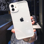 Transparent Shockproof Bumper Phone Case For iPhone 11 12 13 14 Pro Max Mini Cute Candy Color Hard Cover  Luxurious Translucent Case for iPhone Stevvex