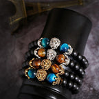New Classic Crown Lion Elegant Bracelet Luxury For Men Fashion Tiger Eye Onyx Stone Handmade Beaded Charm Modern Bracelet For Women Jewelry - SJB-DIAMOND ELITES