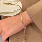 New Handmade Imitation Pearls Gold Metal Link Chain Bracelets for Women Girl Summer Party Luxury Jewelry Gift - SJB-DIAMOND ELITES