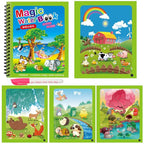 Early Education Montessori Painting Drawing Board For Kids Toys Coloring Book Doodle & Magic Pen Magic Water Drawing Book - SJB-DIAMOND ELITES