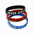 New Trend Motivation "The Road to Dreams" "Never Give Up"  Inspirational Silicone Rubber Bracelet Elastic Band  Brecelet for Women and Men In Unisex Design - SJB-DIAMOND ELITES