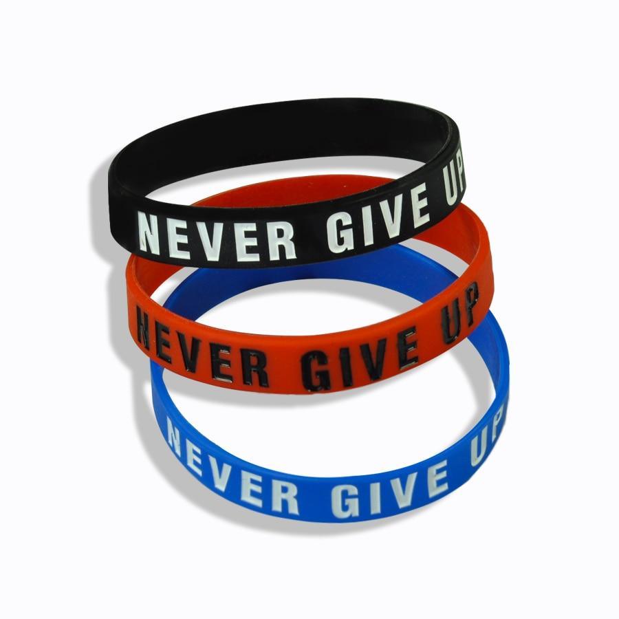 New Trend Motivation "The Road to Dreams" "Never Give Up"  Inspirational Silicone Rubber Bracelet Elastic Band  Brecelet for Women and Men In Unisex Design - SJB-DIAMOND ELITES