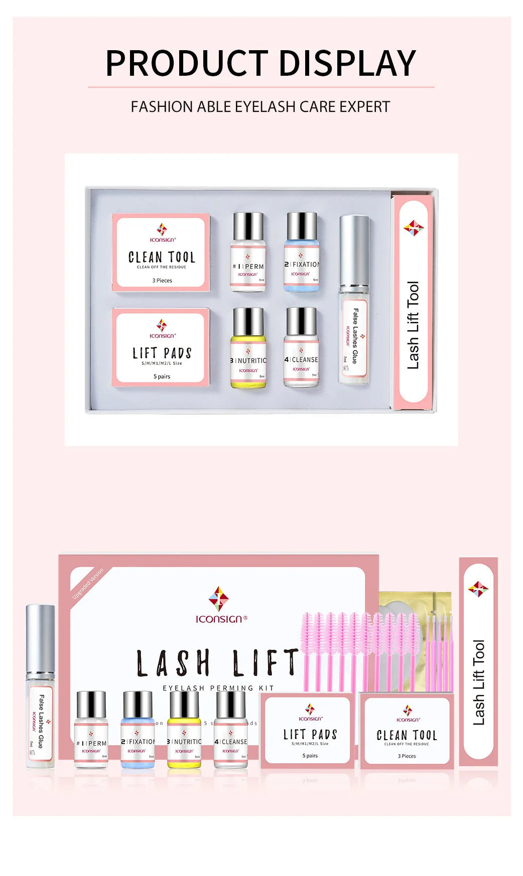 ICONSIGN Upgrade Version Lash Lift Kit Lifting Eyelashes Lasting 6-8 Weeks Lash Perm Eyelash Enhancer Makeup Tools Lootquake LLC