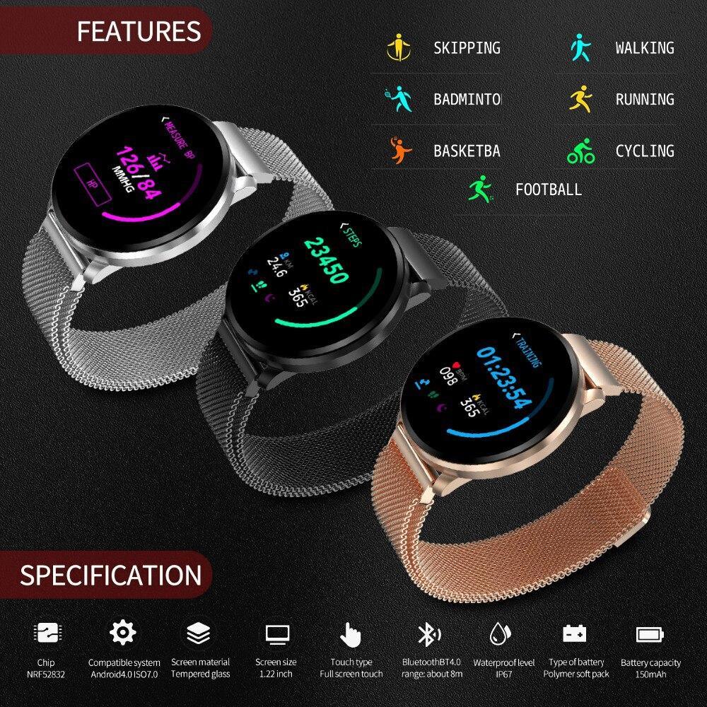 New Casual Fashion Smart bracelet Watch For Women and Men Fitness Tracker Top Brand Luxury Waterproof Smart Wristband Watch In Modern Luxury Design - SJB-DIAMOND ELITES