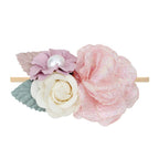 Handmade Luxury Pearl Baby Headbands Bundle Nylon Elastic  Newborn Hair Accessories for Girls Kids