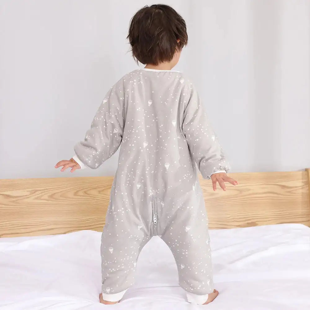 Baby Sleeping Bag Cute Flowers Print Toddler Sleepwear Walk Play Pajamas 2.5Tog Thick Winter Keep Warm Sleepsack 1-4 Years