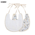 Infant Baby Bib Kid Toddler Dinner Feeding Tassel Double-side Cotton Linen Burp Cloths Saliva Towel For Baby