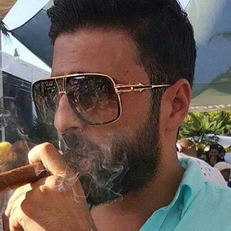 NEW Elegant Luxury Trend Driving Sunglasses  Gold Big Frame  Oversized Square For Man and  Women Sunglasses - SJB-DIAMOND ELITES