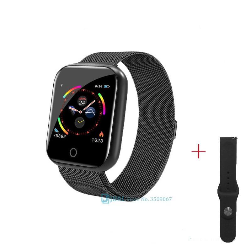 Luxury NEW Fashion Style Stainless Steel Smart Watch For Women and Men Electronics Sport Wrist Watch For Android IOS Square Smartwatch Smart - SJB-DIAMOND ELITES