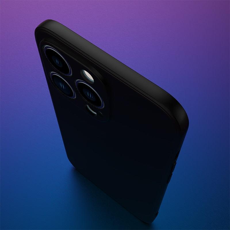 Black Case For Iphone  5 5s SE 2020 6 6s 7 8plus x 10 XR XS 11 12 13 Mini Pro MAX Silicon Cover Car Design Matte Black Silicone Back Cover For iPhone Stevvex