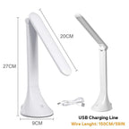 STEVVEX LED Touch Table Lamp Foldable USB Powered Dimming Desk Lamp LED With Eye Protection Reading Light Student Working Desk Light Lamp (White) - SJB-DIAMOND ELITES