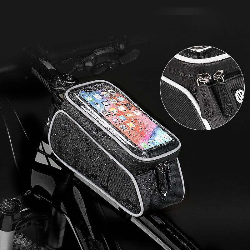 Black Waterproof Bicycle Phone Holder Bag Accessories Mobile Phone Stand Case For Bike