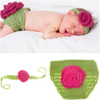 Knitting Baby Hat Newborn Photography Props Cute Children Pajamas Set For Girls And Boys