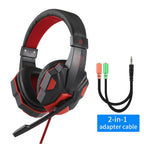 Professional Led Light Gaming Headphones for Computer Adjustable Bass Stereo PC Gamer Over Ear Wired Headset With Mic - SJB-DIAMOND ELITES