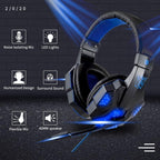 Professional Led Light Gaming Headphones for Computer Adjustable Bass Stereo PC Gamer Over Ear Wired Headset With Mic - SJB-DIAMOND ELITES