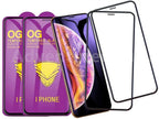 3PCS Tempered Glass OG Screen Protector for iPhone 14 13 12 11 Pro XS Max X XR Full Glue Cover Big Curved 7 8 Full Coverage Screen Protector iPhone Glass Screen Protector Stevvex