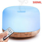Air Humidifier Essential oil diffuser 300ML 500ML Ultrasonic Cool Mist Maker Fogger Humidifier LED Lamp Aroma Diffuser Electric  Aromatherapy Diffuser umidifier Aroma Essential Oil Diffuser with 4 Timers 2 Misting Modes Waterless Auto Off